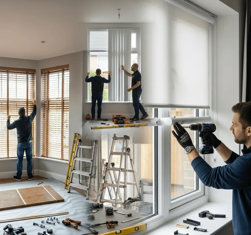 Labākais Logu Meistars speciālisti uzstāda žalūzijas, rullo žalūzijas un logu sistēmas modernā interjerā